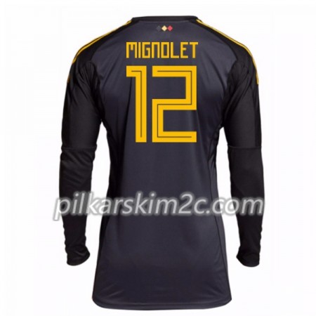 Koszulka Belgia Mignolet 12 Bramkarskie Główna Mistrzostwa Świata 2018 - Koszulki Piłkarskie(L/S)